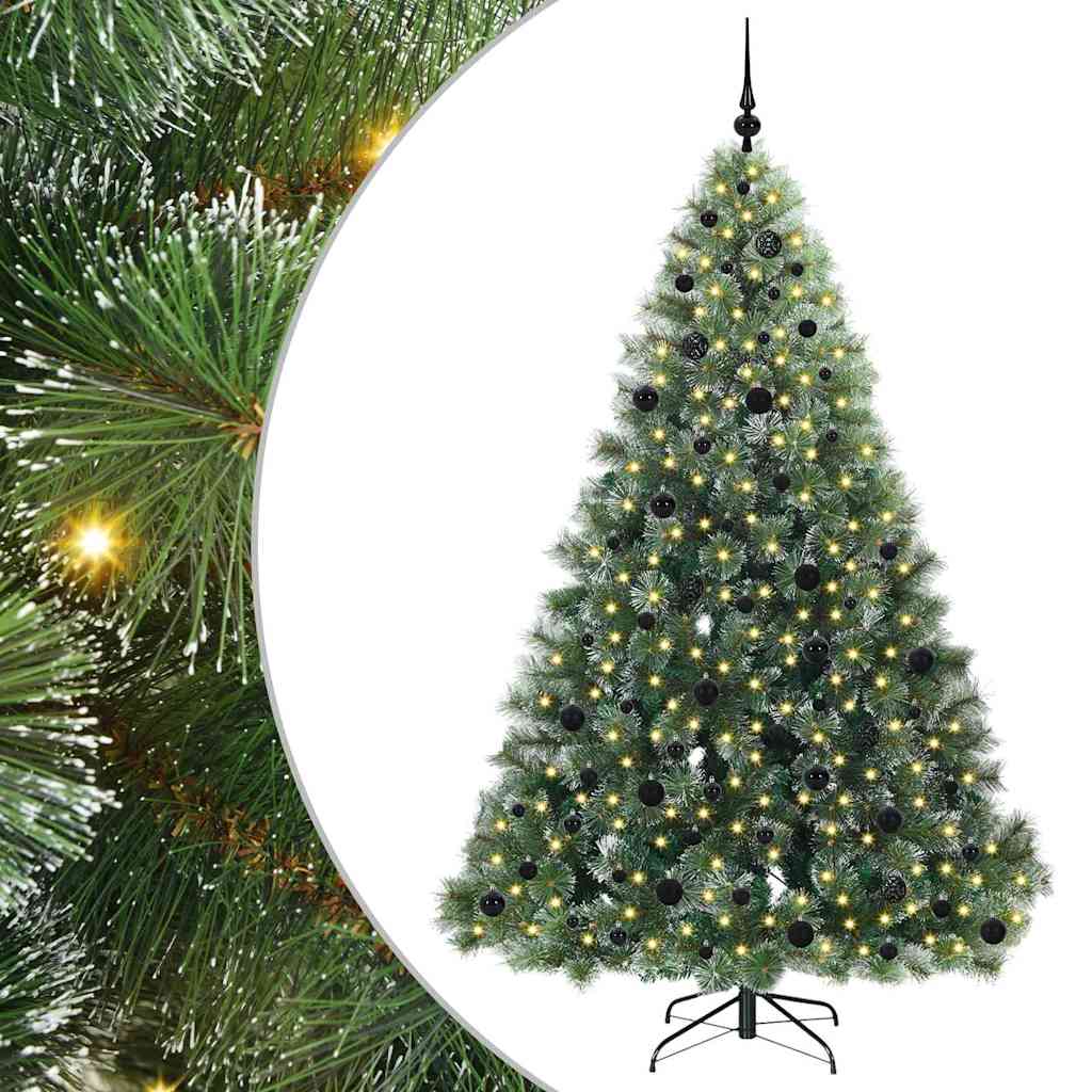 Vidaxx Künstlicher Weihnachtsbaum mit 300 LEDs mit standardmäßigem grünem 210 cm PE und PVC