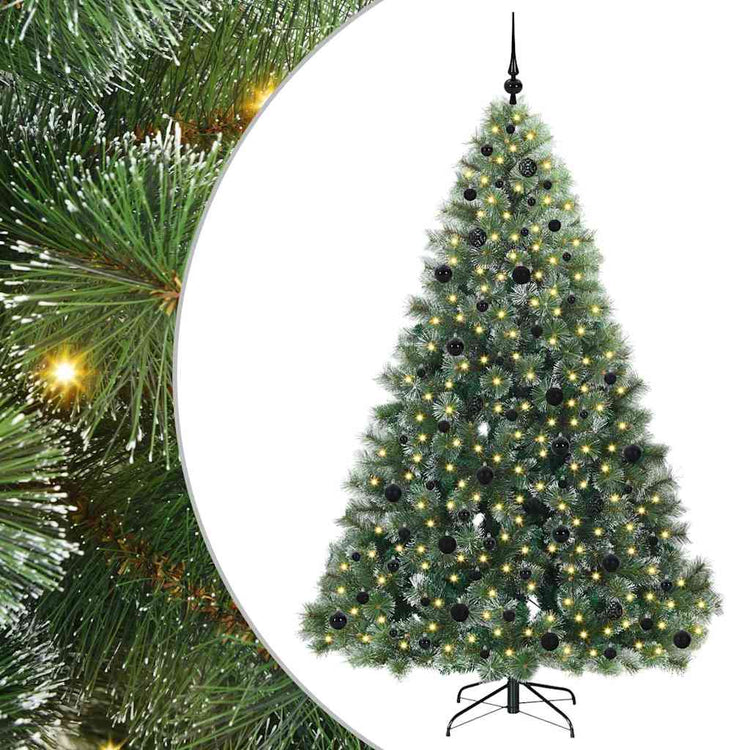 Vidaxx Künstlicher Weihnachtsbaum mit 300 LEDs mit standardmäßigem grünem 210 cm PE und PVC