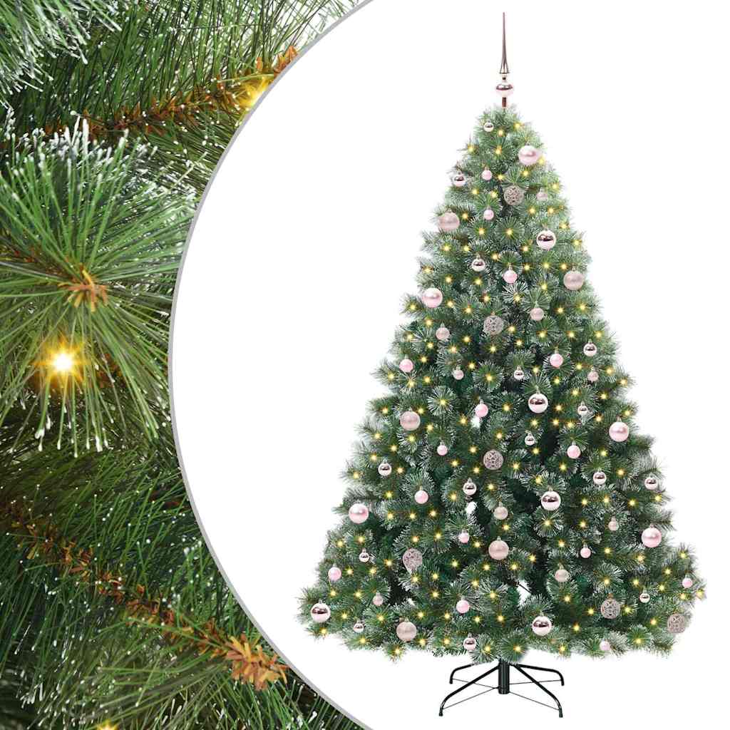 Vidaxx Künstlicher Weihnachtsbaum mit 300 LEDs mit standardmäßigem grünem 210 cm PE und PVC