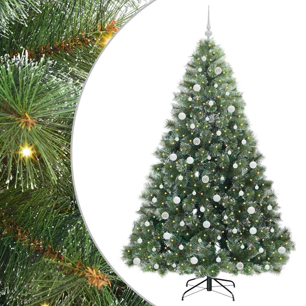 Vidaxx Künstlicher Weihnachtsbaum mit 300 LEDs mit standardmäßigem grünem 210 cm PE und PVC