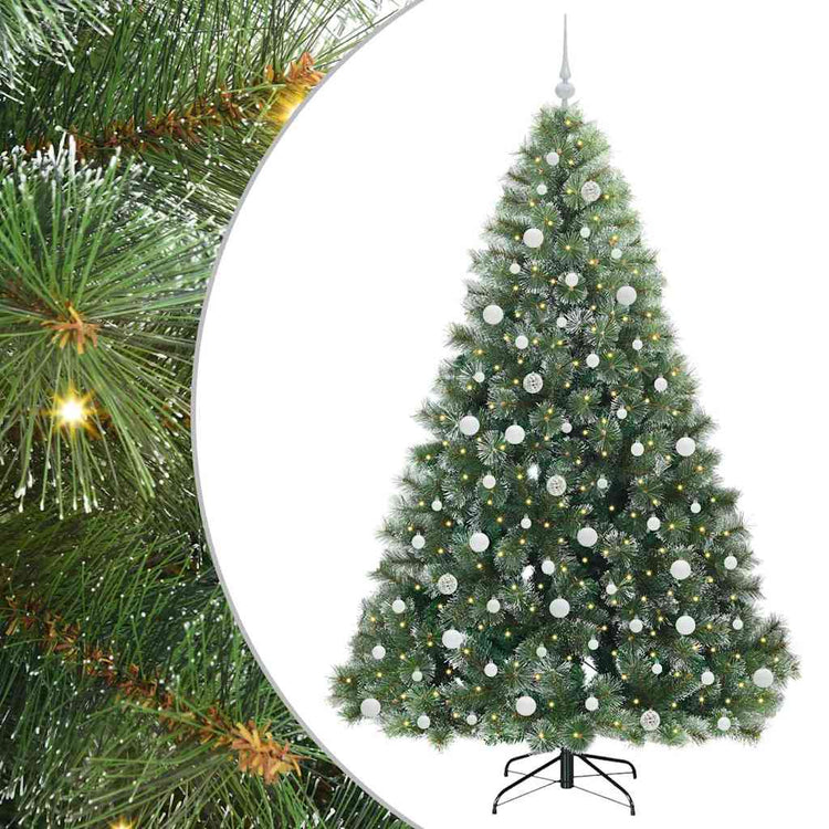 Vidaxx Künstlicher Weihnachtsbaum mit 300 LEDs mit standardmäßigem grünem 210 cm PE und PVC