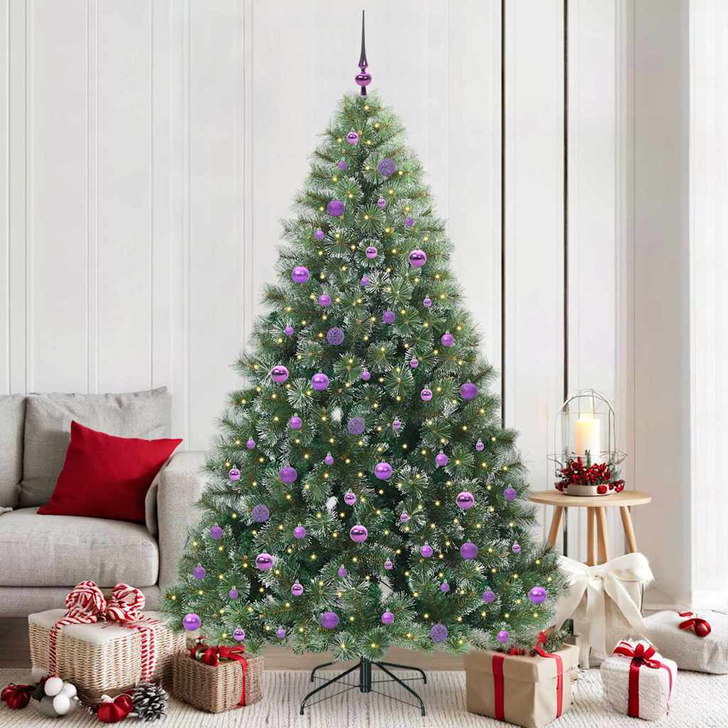Vidaxx Künstlicher Weihnachtsbaum mit 300 LEDs mit standardmäßigem grünem 210 cm PE und PVC