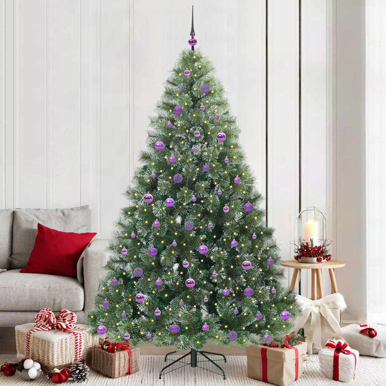 Vidaxx Künstlicher Weihnachtsbaum mit 300 LEDs mit standardmäßigem grünem 210 cm PE und PVC