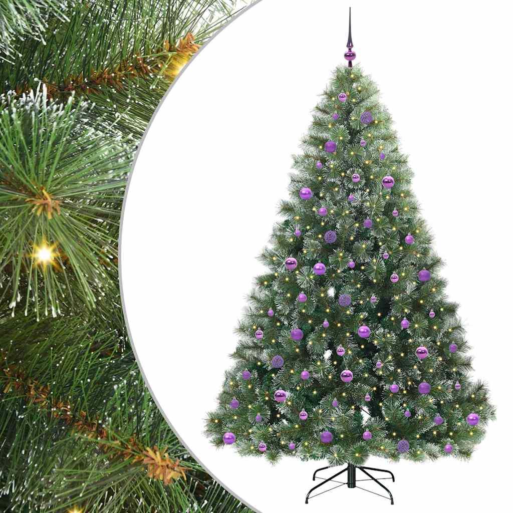 Vidaxx Künstlicher Weihnachtsbaum mit 300 LEDs mit standardmäßigem grünem 210 cm PE und PVC