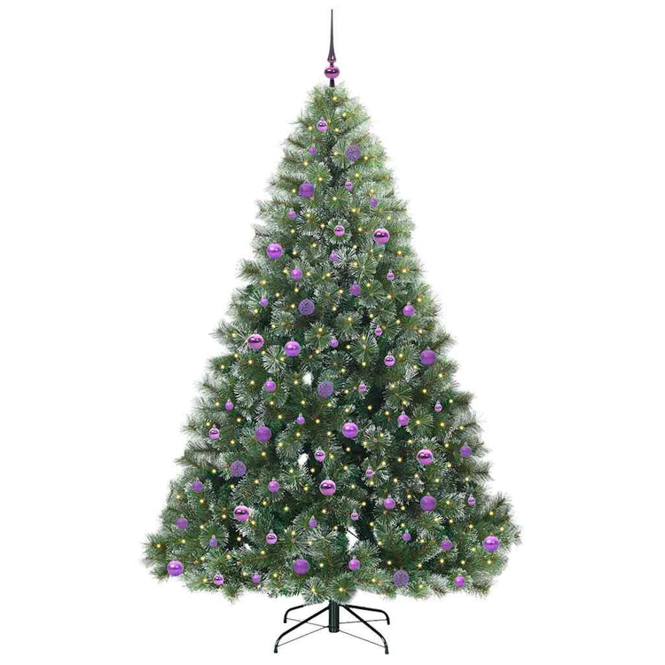 Vidaxx Künstlicher Weihnachtsbaum mit 300 LEDs mit standardmäßigem grünem 210 cm PE und PVC