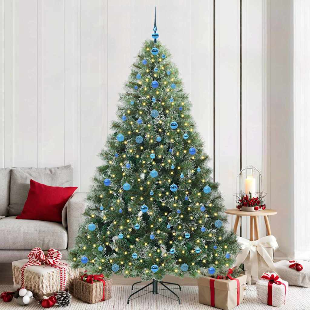Vidaxx Künstlicher Weihnachtsbaum mit 300 LEDs mit standardmäßigem grünem 210 cm PE und PVC