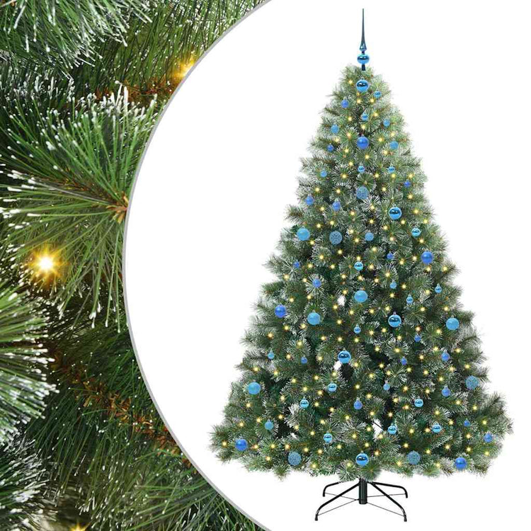 Vidaxx Künstlicher Weihnachtsbaum mit 300 LEDs mit standardmäßigem grünem 210 cm PE und PVC
