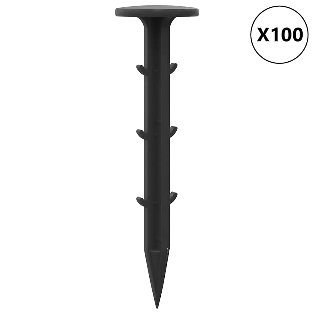 Vidaxx Erdspieße 100 Stück schwarz ø3 x 11 cm Kunststoff