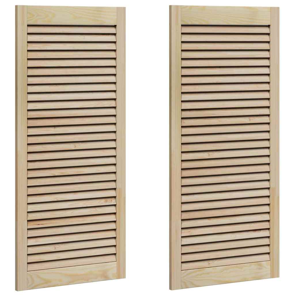 Vidaxx Schranktür 2 Stk. Natur 49,5 x 2,1 x 110 cm massives Kiefernholz