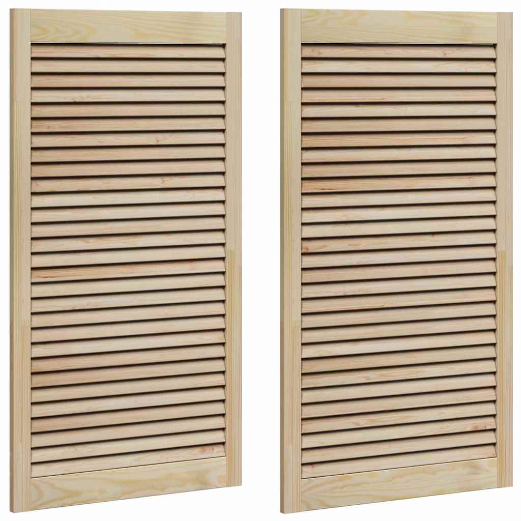 Vidaxx Schranktür 2 Stk. Natur 110 x 2,1 x 59,5 cm massives Kiefernholz