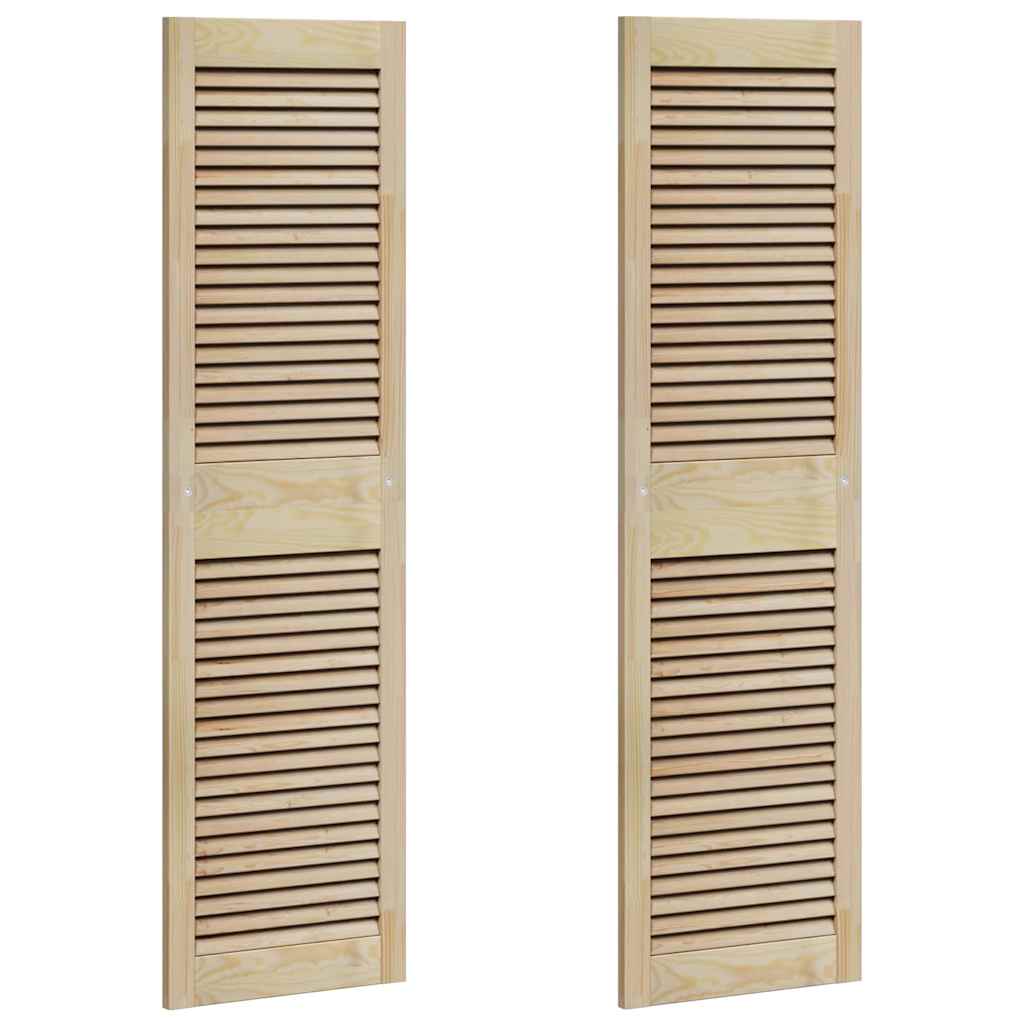 Vidaxx Schranktür 2 Stk. Natur 39,5 x 2,1 x 140,5 cm massives Kiefernholz