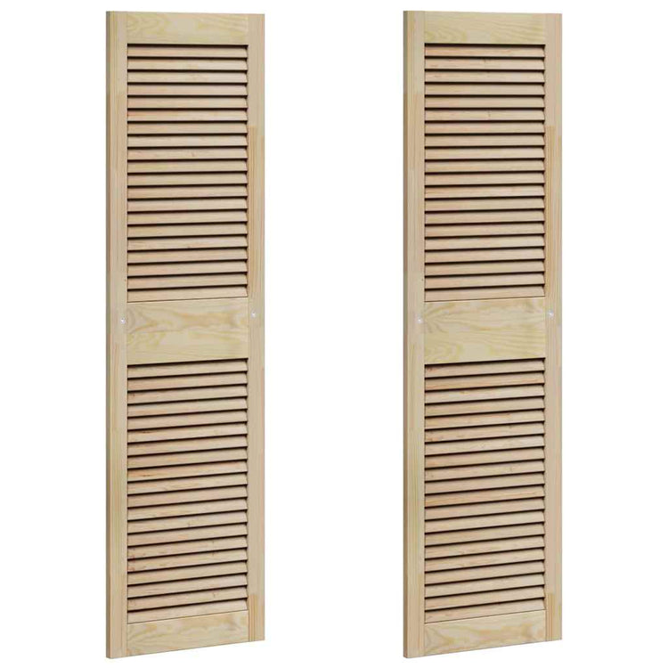 Vidaxx Schranktür 2 Stk. Natur 39,5 x 2,1 x 140,5 cm massives Kiefernholz