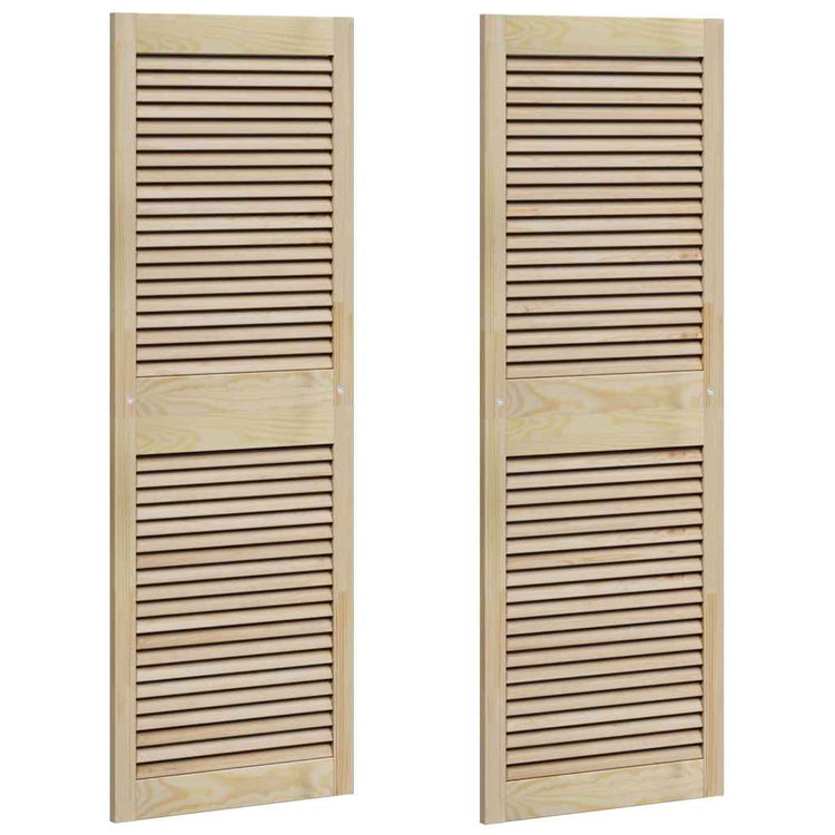 Vidaxx Schranktür 2 Stk. Natur 49,5 x 2,1 x 140,5 cm massives Kiefernholz