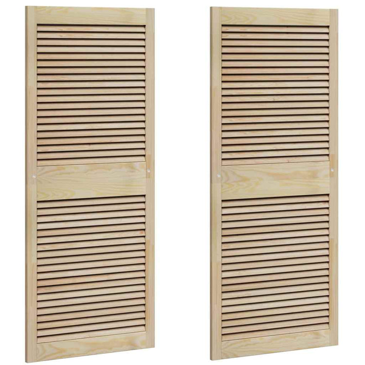 Vidaxx Schranktür 2 Stk. Natur 140,5 x 2,1 x 59,5 cm massives Kiefernholz