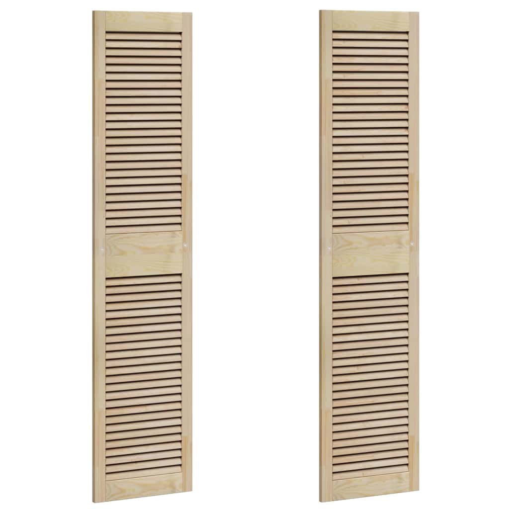 Vidaxx Schranktür 2 Stk. Natur 170 x 2,1 x 39,5 cm massives Kiefernholz