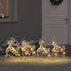 VidaXL LED-Rentier mit 80 LEDs, 4 Stück, goldene Kappe