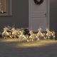 VidaXL LED Rentier mit 180 LED 6 Stück Goldkappe
