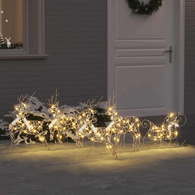 VidaXL LED-Rentier mit 40 LEDs, 5 Stück, Goldkappe