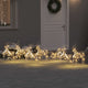 VidaXL LED-Rentier mit 40 LEDs, 7 Stück, Goldkappe