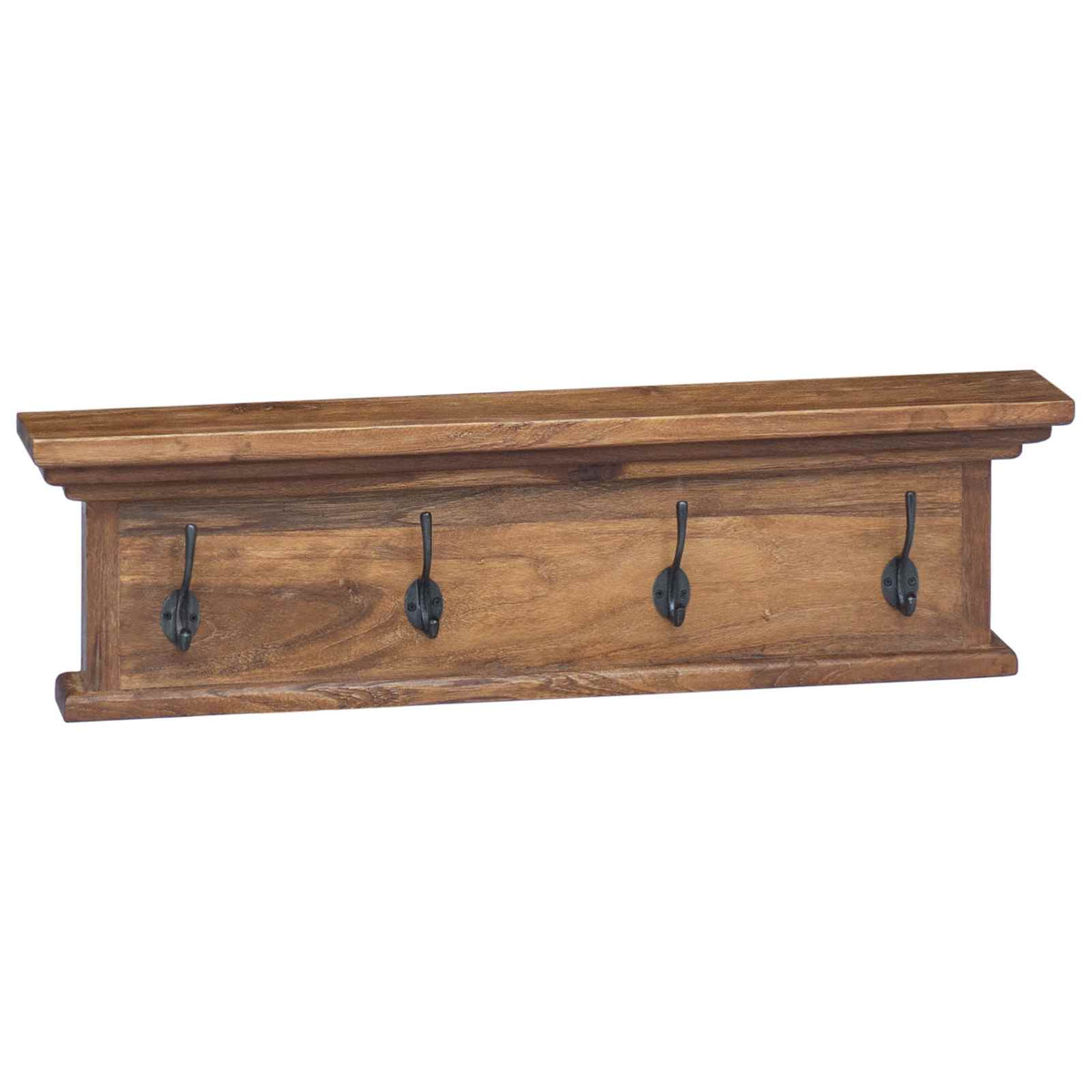 Vidaxx Wandgarderobe Natur 70 x 10 x 20 cm massives Teakholz