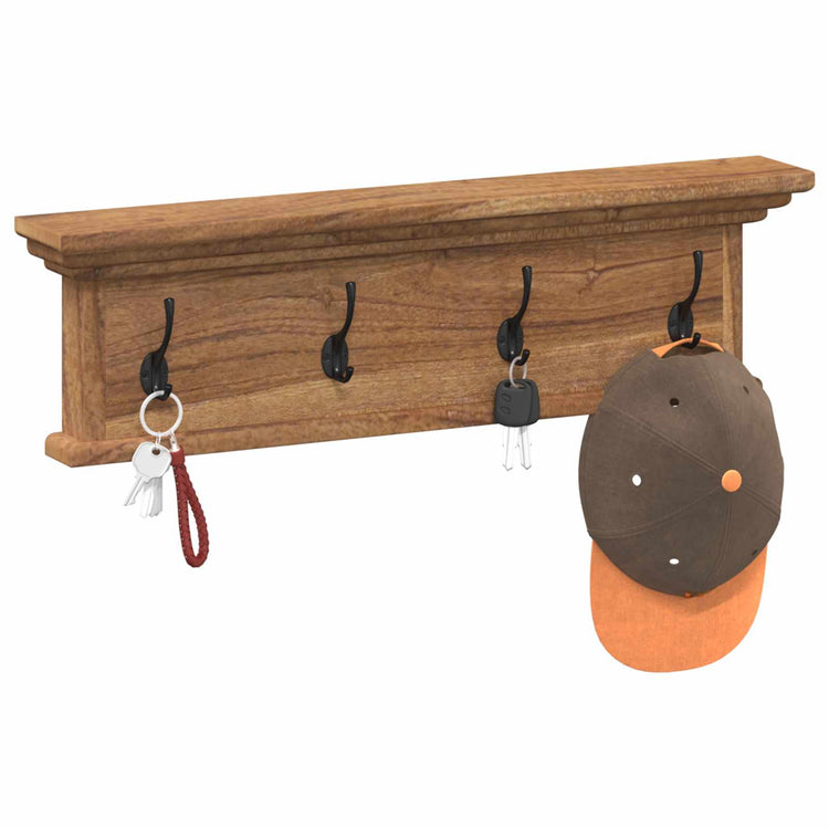 Vidaxx Wandgarderobe Natur 70 x 10 x 20 cm massives Teakholz