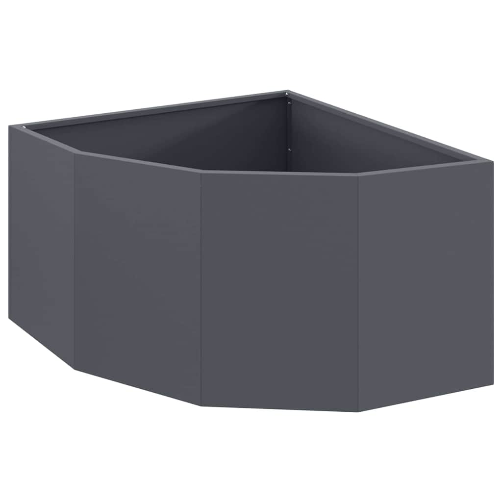 Vidaxx Eckpflanzgefäß Anthrazit 60 x 60 x 35 cm Stahl