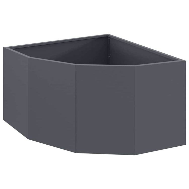 Vidaxx Eckpflanzgefäß Anthrazit 60 x 60 x 35 cm Stahl