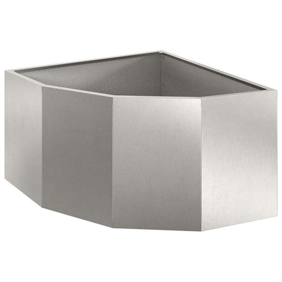 Vidaxx Eckpflanzgefäß Silber 60 x 60 x 35 cm Edelstahl