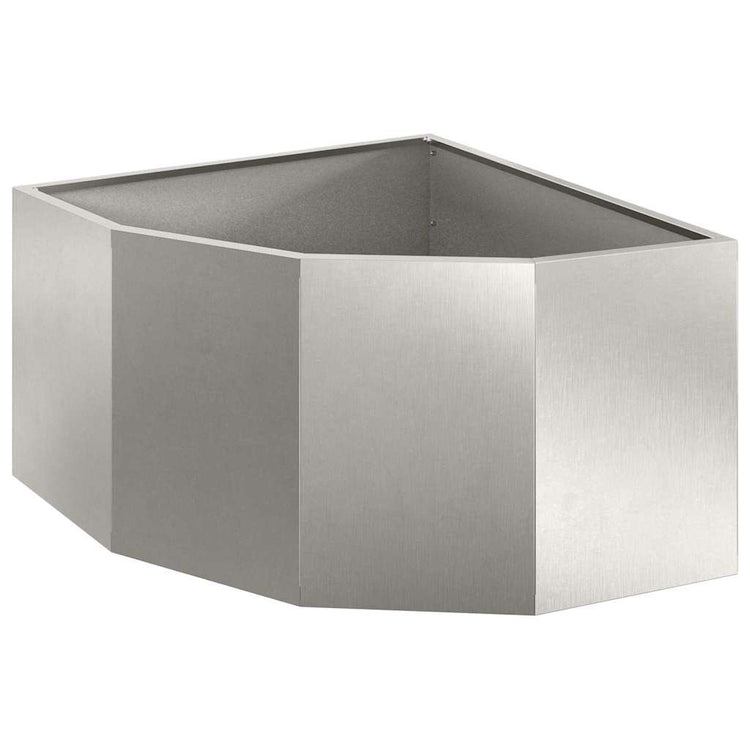 Vidaxx Eckpflanzgefäß Silber 60 x 60 x 35 cm Edelstahl