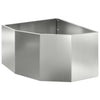 Vidaxx Eckpflanzgefäß Silber 60 x 60 x 35 cm verzinkter Stahl