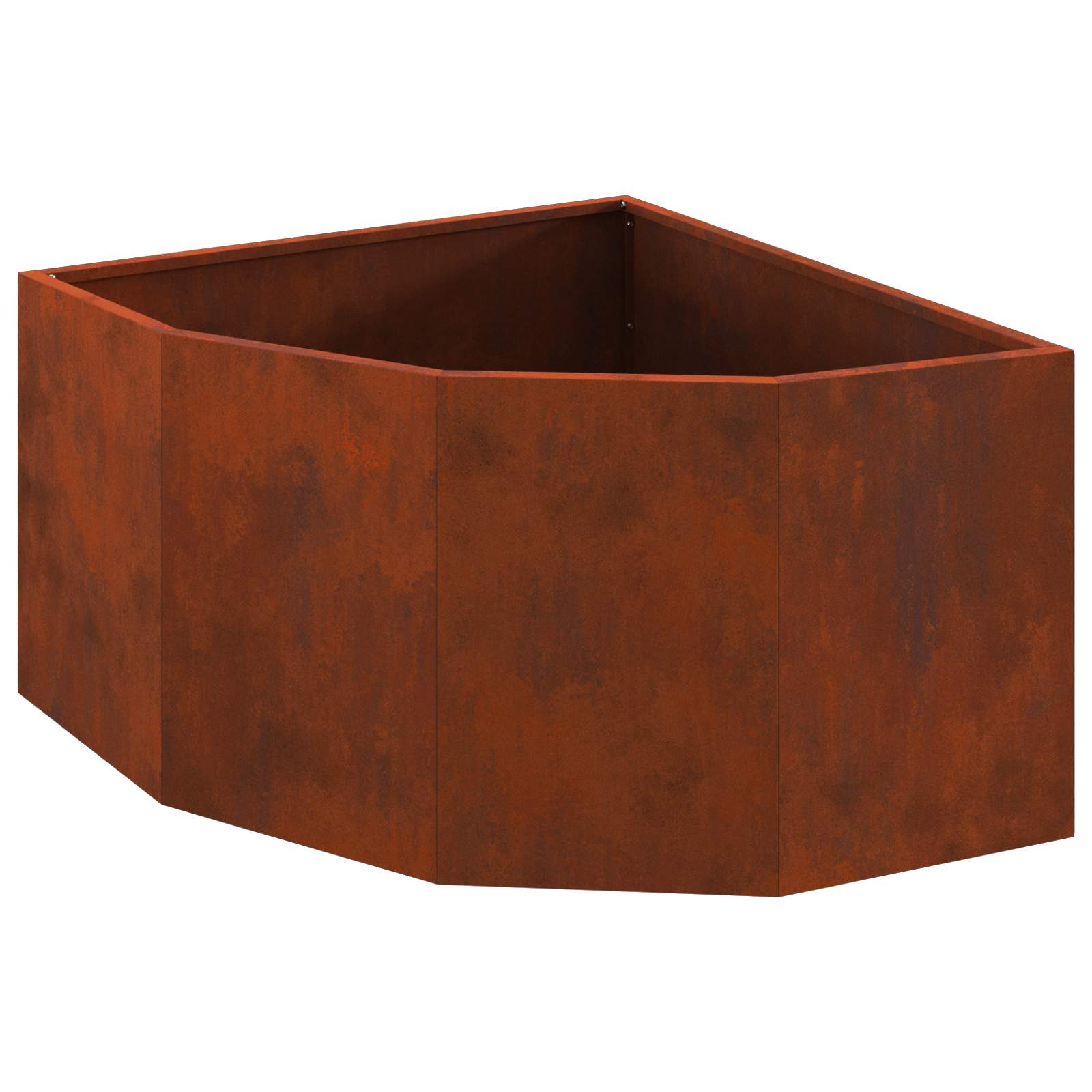 Vidaxx Eckpflanzgefäß rostig 60 x 60 x 35 cm Cortenstahl