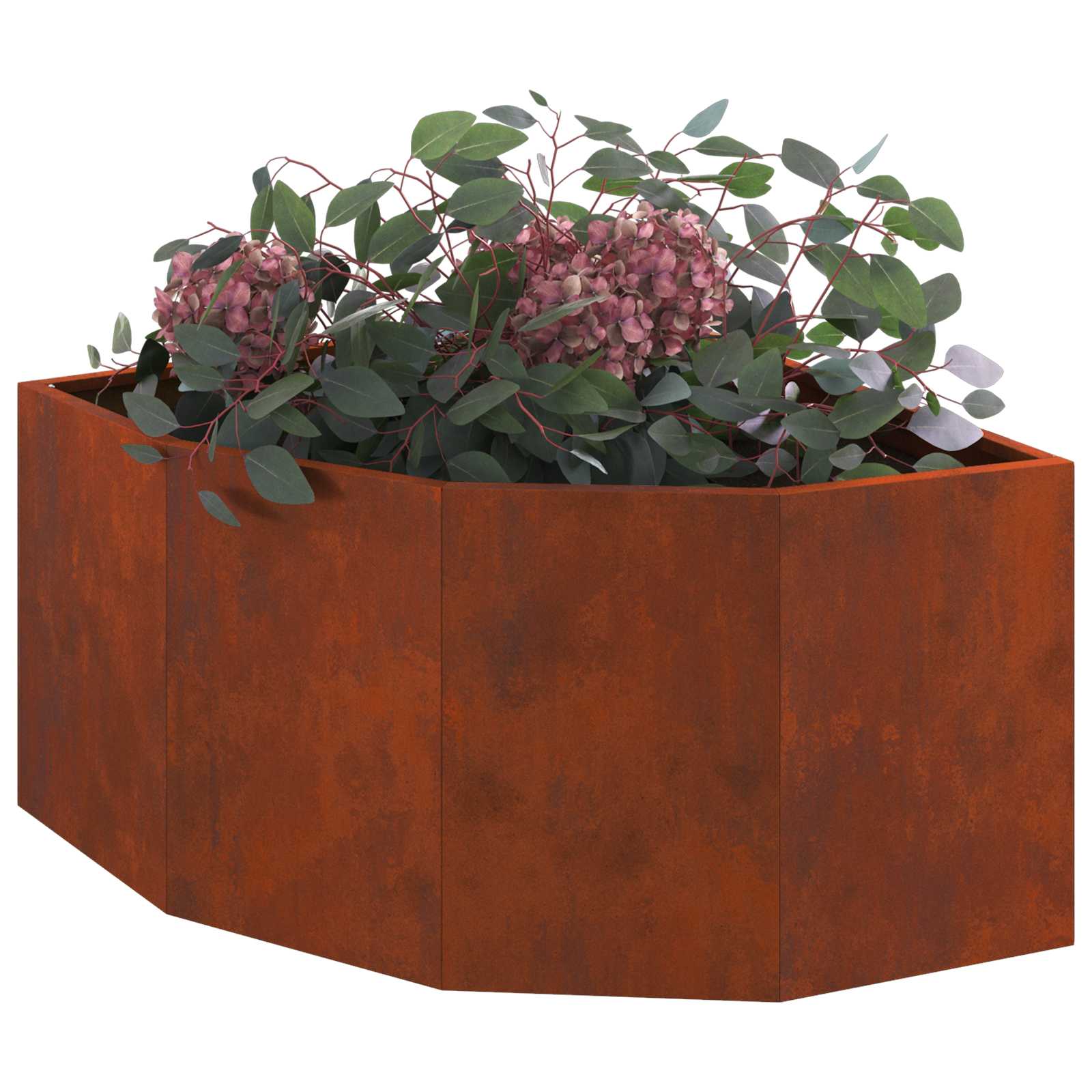 Vidaxx Eckpflanzgefäß rostig 60 x 60 x 35 cm Cortenstahl