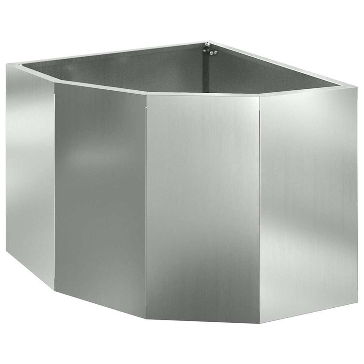 Vidaxx Eckpflanzgefäß Silber 45 x 45 x 35 cm verzinkter Stahl