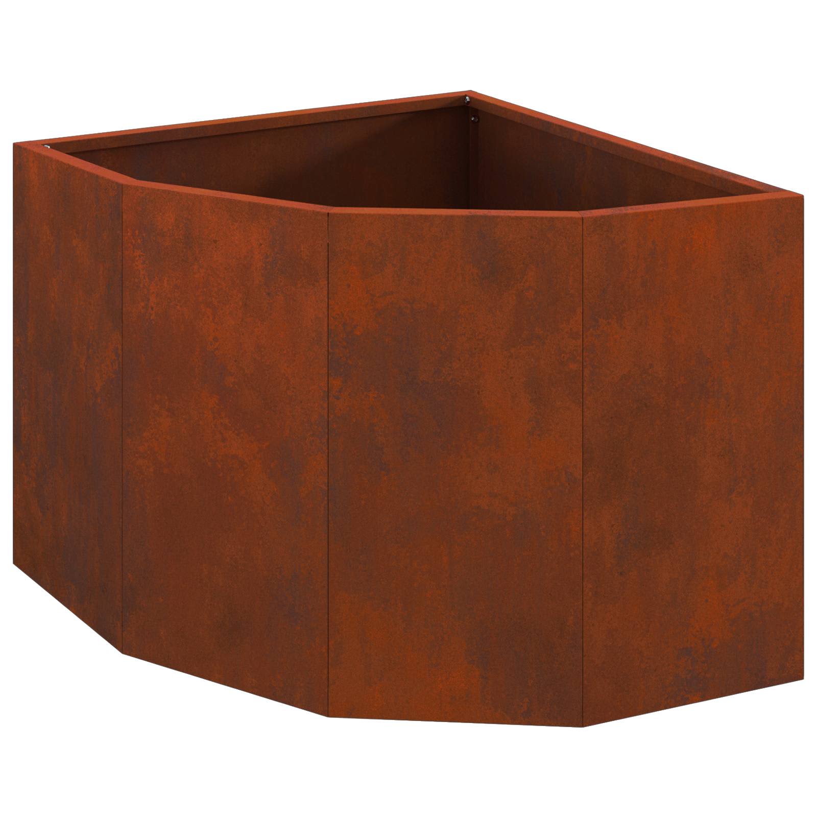 Vidaxx Eckpflanzgefäß rostig 45 x 45 x 35 cm Cortenstahl