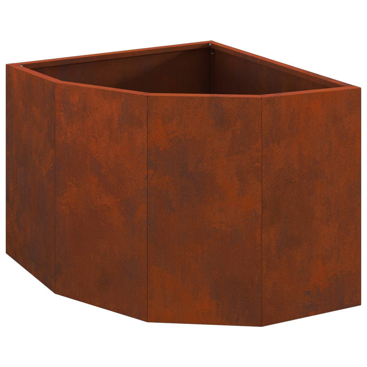 Vidaxx Eckpflanzgefäß rostig 45 x 45 x 35 cm Cortenstahl