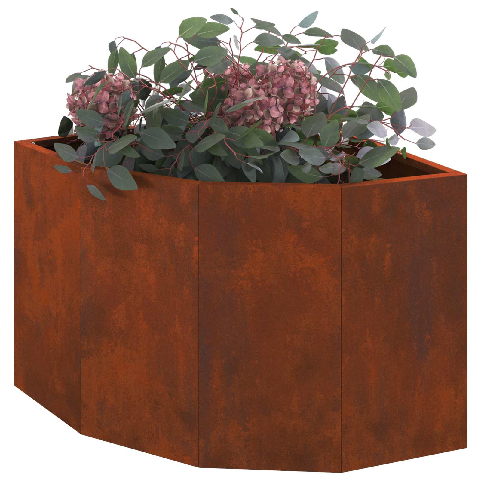 Vidaxx Eckpflanzgefäß rostig 45 x 45 x 35 cm Cortenstahl