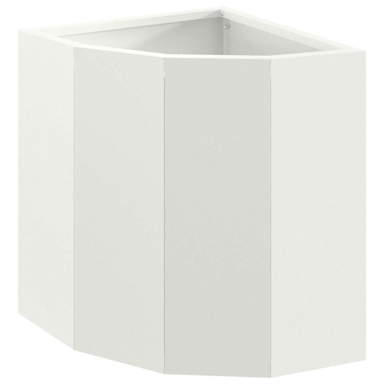 Vidaxx Eckpflanzgefäß weiß 30 x 30 x 35 cm Stahl