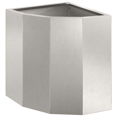 Vidaxx Eckpflanzgefäß Silber 30 x 30 x 35 cm Edelstahl