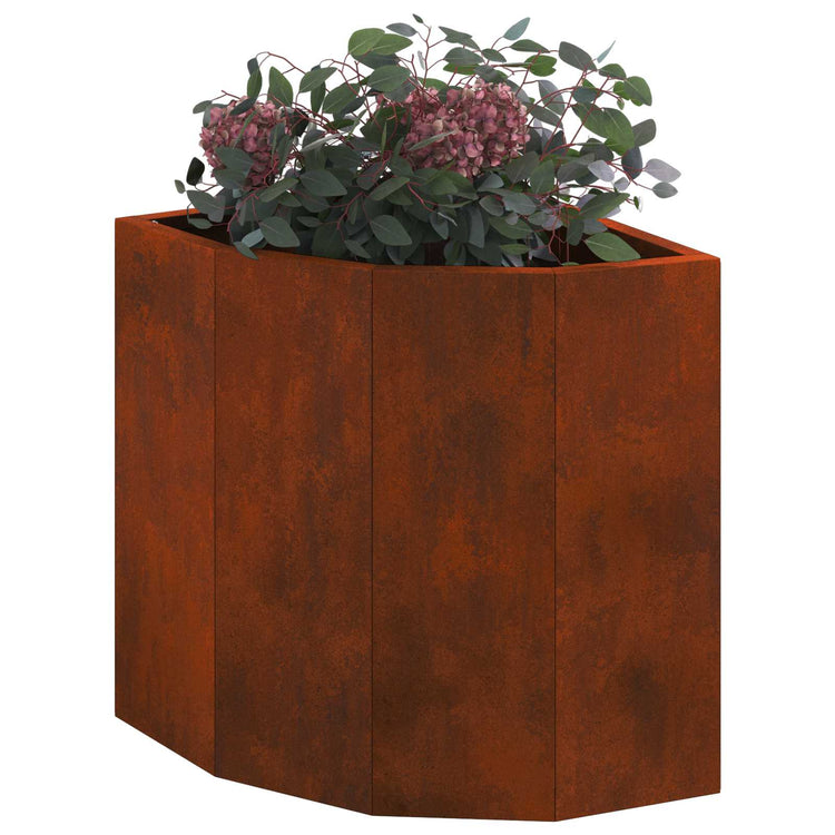 Vidaxx Eckpflanzgefäß rostig 30 x 30 x 35 cm Cortenstahl