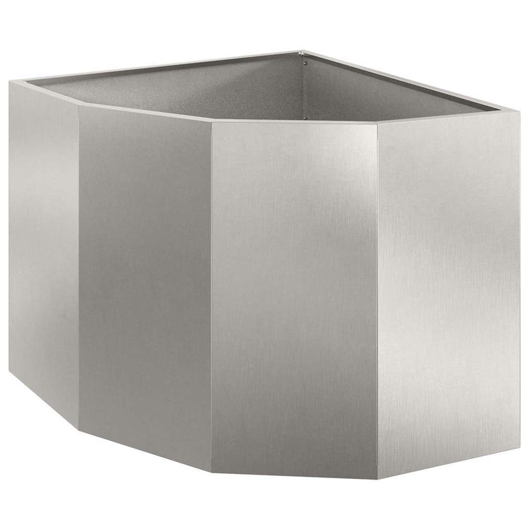Vidaxx Eckpflanzgefäß Silber 60 x 60 x 50 cm Edelstahl