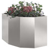 Vidaxx Eckpflanzgefäß Silber 60 x 60 x 50 cm Edelstahl