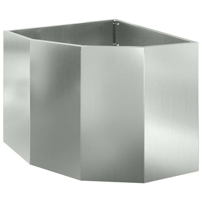 Vidaxx Eckpflanzgefäß Silber 60 x 60 x 50 cm verzinkter Stahl