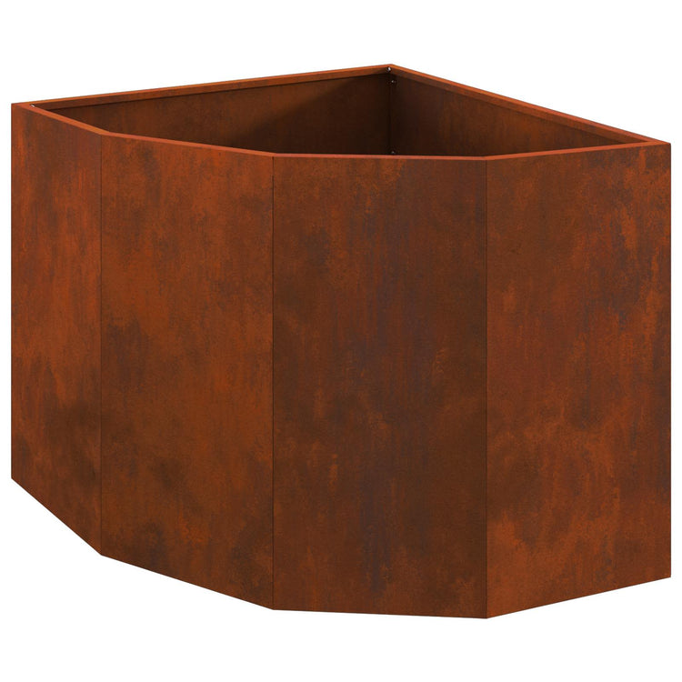 Vidaxx Eckpflanzgefäß rostig 60 x 60 x 50 cm Cortenstahl