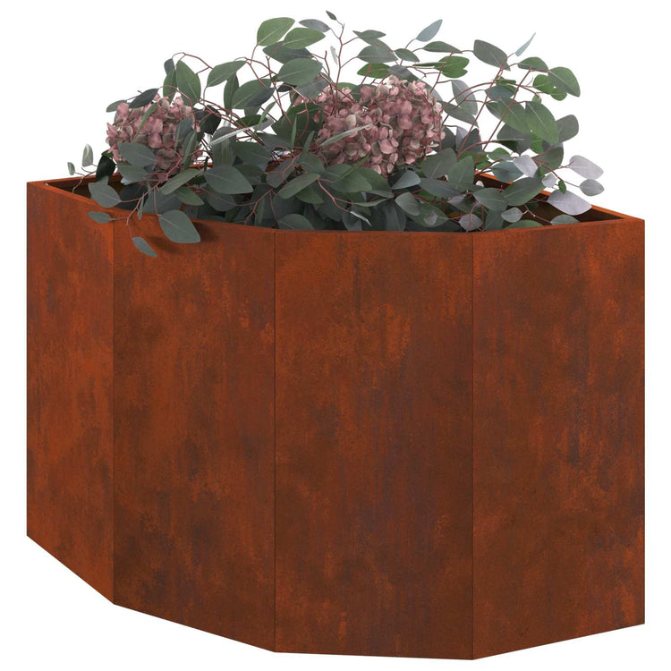 Vidaxx Eckpflanzgefäß rostig 60 x 60 x 50 cm Cortenstahl