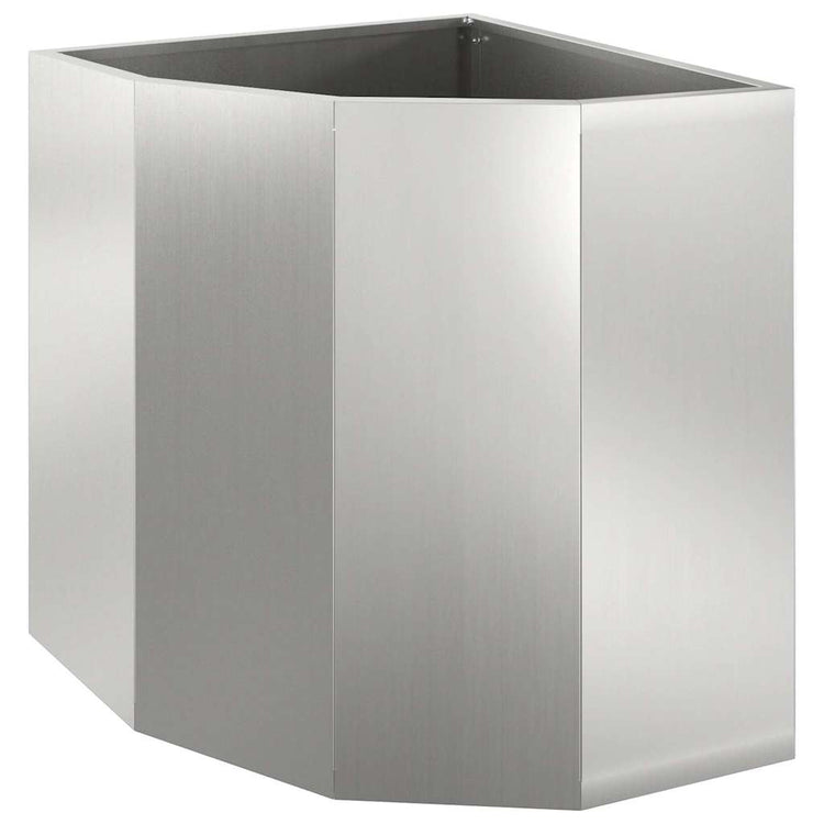 Vidaxx Eckpflanzgefäß Silber 45 x 45 x 50 cm verzinkter Stahl