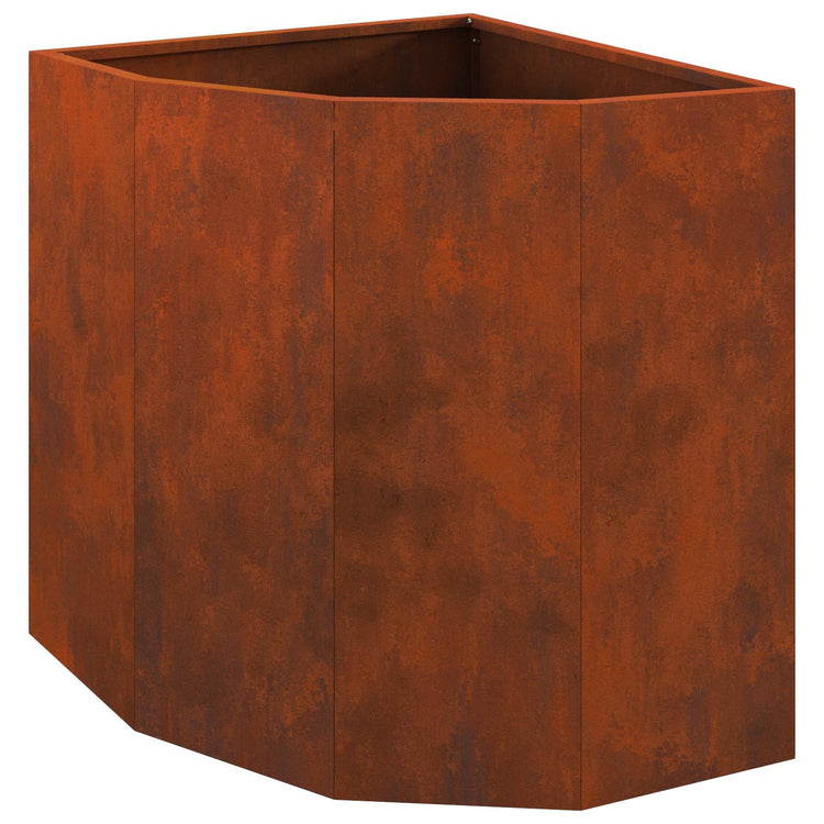 Vidaxx Eckpflanzgefäß rostig 45 x 45 x 50 cm Cortenstahl