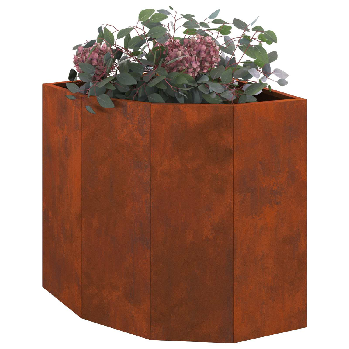 Vidaxx Eckpflanzgefäß rostig 45 x 45 x 50 cm Cortenstahl