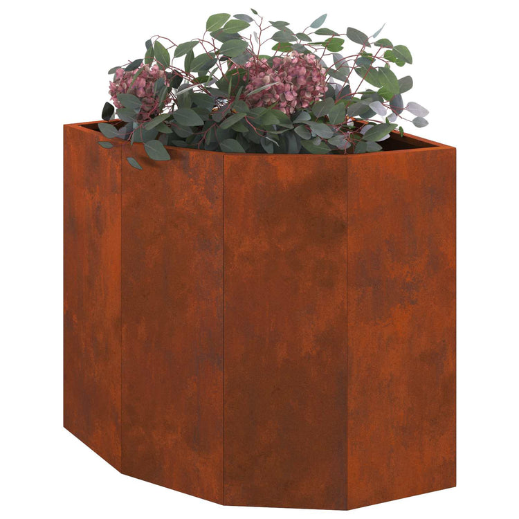 Vidaxx Eckpflanzgefäß rostig 45 x 45 x 50 cm Cortenstahl