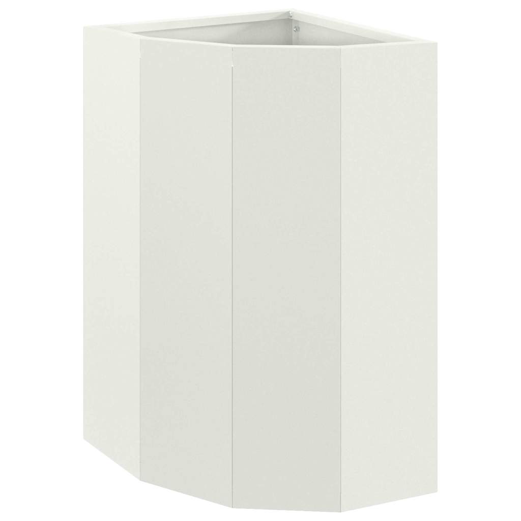Vidaxx Eckpflanzgefäß weiß 30 x 30 x 50 cm Stahl
