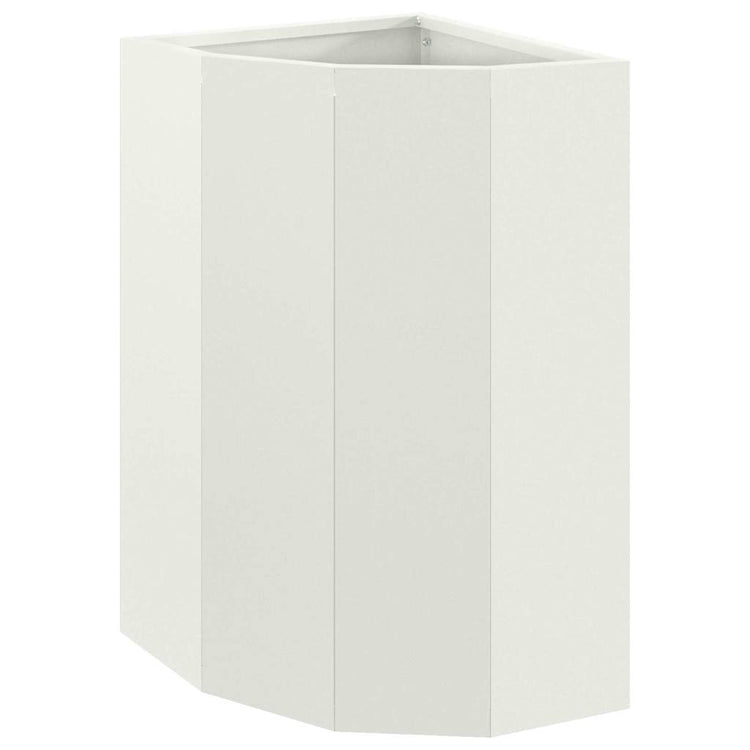 Vidaxx Eckpflanzgefäß weiß 30 x 30 x 50 cm Stahl